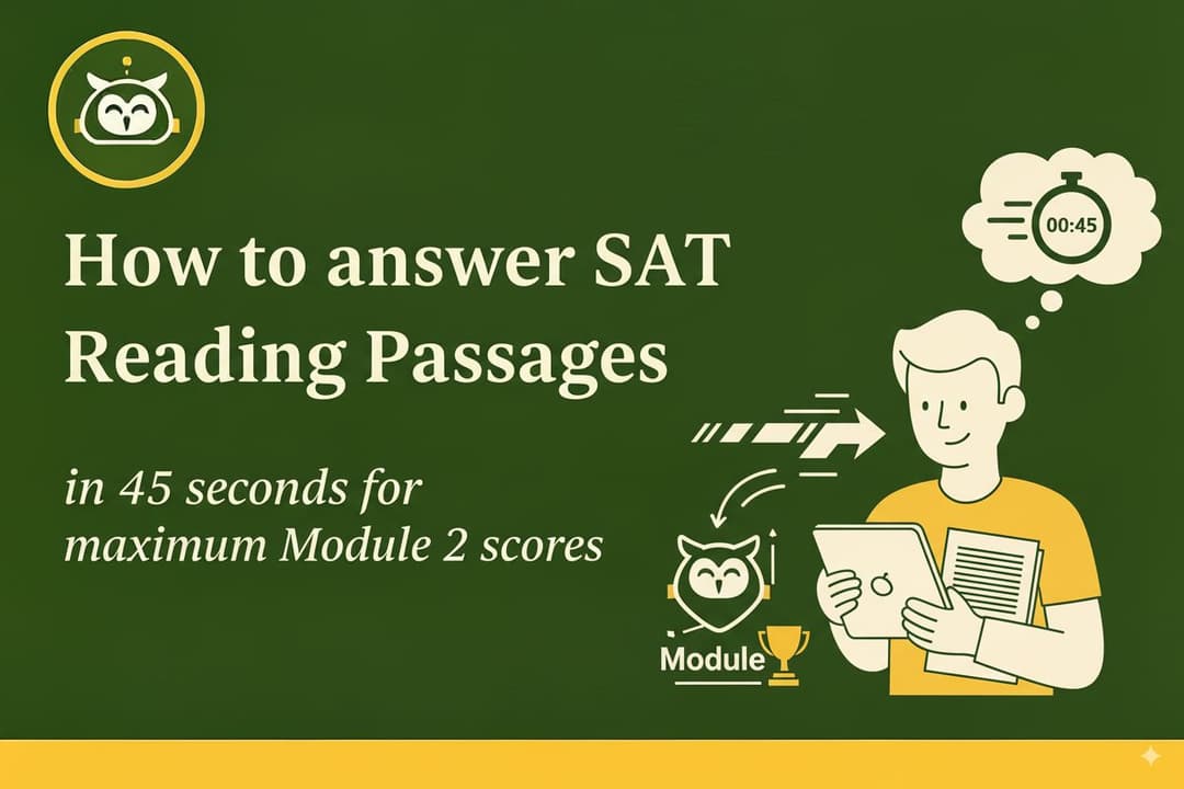 Sat Reading Transcript How to answer SAT Reading Passages in 45 seconds for maximum Module 2 ...