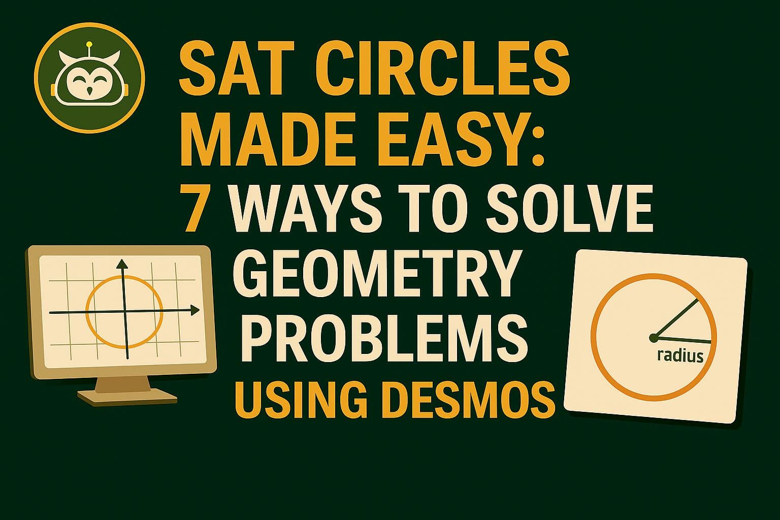 Solved Geometry Examples SAT Circles Made Easy: 7 Ways to Solve Geometry Problems Using Desmos ...